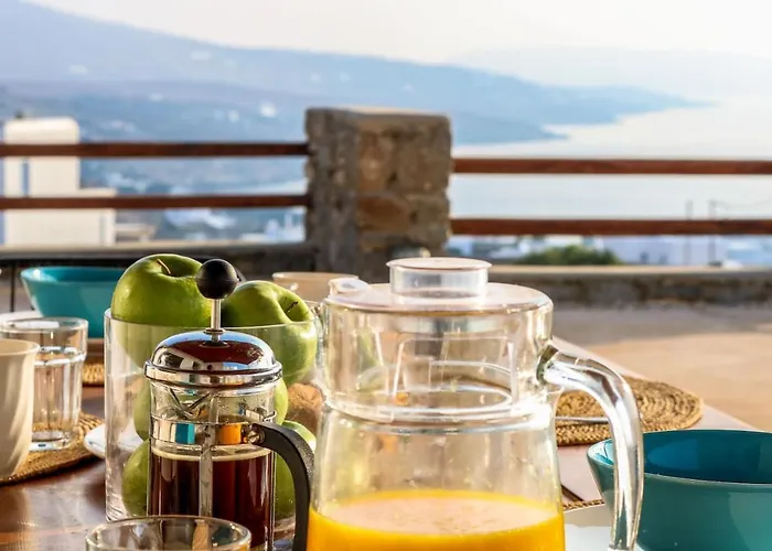 Vakantiehuis Luxurious Mykonian Blue Oasis With Private Pool Kalafatis